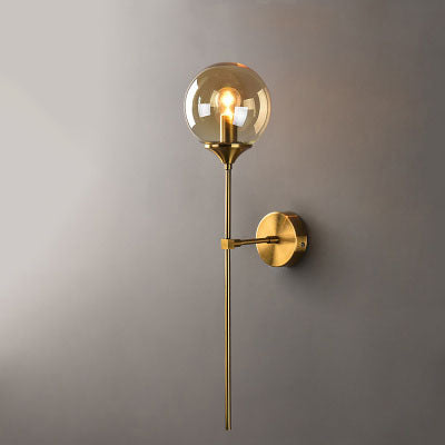 Creative Round Iron Glass 1-Light Wall Sconce Lamp