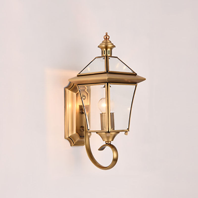 Quadrilateral Waterproof 1-Light Outdoor Wall Sconce Lamp
