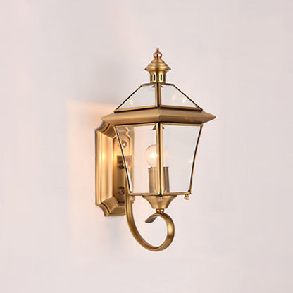 Quadrilateral Waterproof 1-Light Outdoor Wall Sconce Lamp