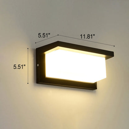 Geometry Aluminum Outdoor Waterproof LED Wall Sconce Lamp