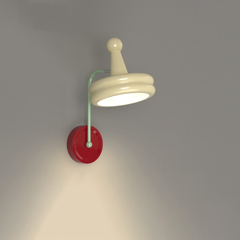 Modern Simplicity Round Iron Metal 1-Light Wall Sconce Lamp