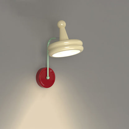 Modern Simplicity Round Iron Metal 1-Light Wall Sconce Lamp