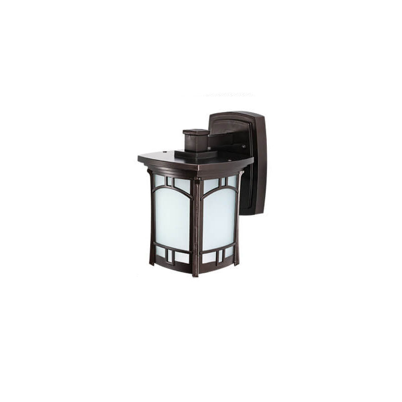 Square Carved 1-Light Outdoor Waterproof Wall Sconce Lamp