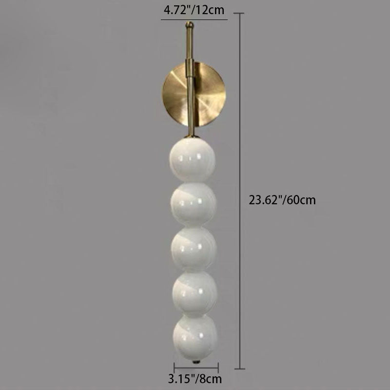 Simplicity Iron Glass Ball 3/5/7-Light Wall Sconce Lamp