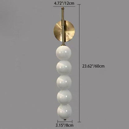 Simplicity Iron Glass Ball 3/5/7-Light Wall Sconce Lamp