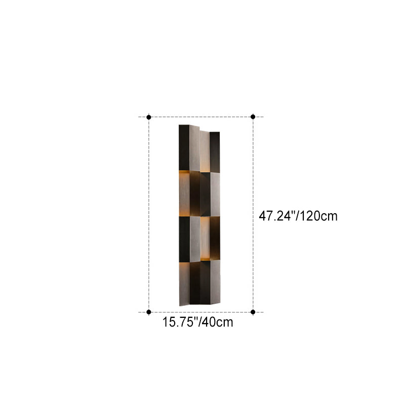 Waterproof Stainless Steel Rectangular LED Wall Sconce Lamp