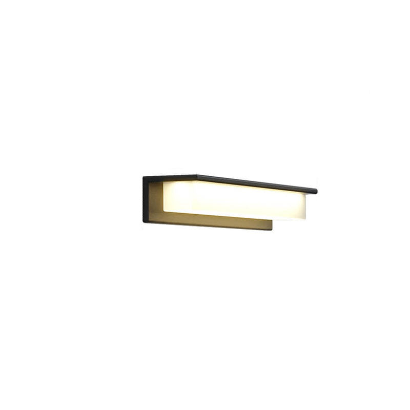 Solar Rectangular Aluminum PC Outdoor LED Wall Sconce Lamp