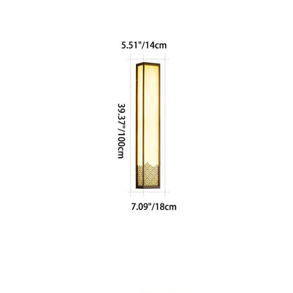 Chinese Imitation Marble Cubic LED Outdoor Wall Sconce Lamp
