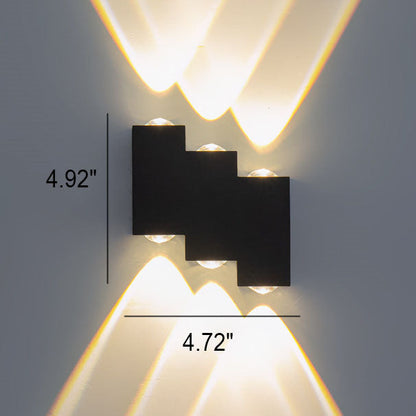 Square Luminous Outdoor Waterproof LED Wall Sconce Lamp