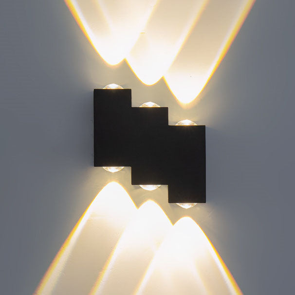Square Luminous Outdoor Waterproof LED Wall Sconce Lamp