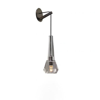 Cylinder Full Copper Crystal 1-Light Wall Sconce Lamp