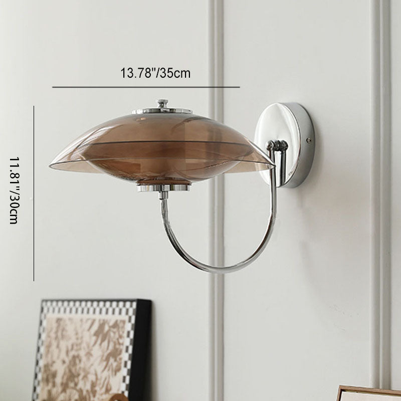 Scandinavian Oval Hardware Glass 1-Light Wall Sconce Lamp