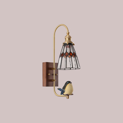 Traditional Resin Bird Angel 1-Light Wall Sconce Lamp
