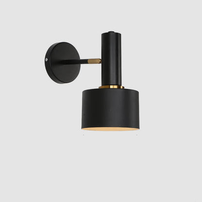 Modern Minimalist Round Head Metal 1-Light Wall Sconce Lamp