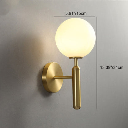 Iron Strip Ball Strip Cylinder 1-Light Wall Sconce Lamp