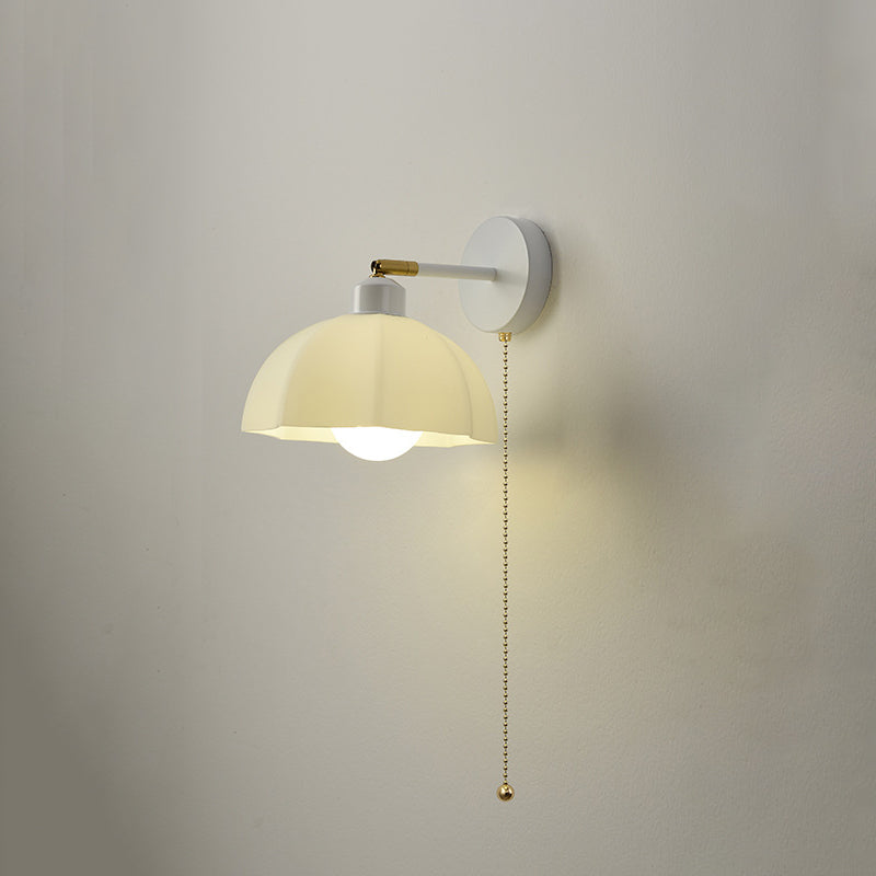 Modern Art Deco Flower Round 1-Light Wall Sconce Lamp
