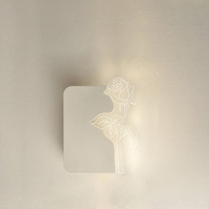Art Deco Acrylic Rose Flower Shade LED Wall Sconce Lamp