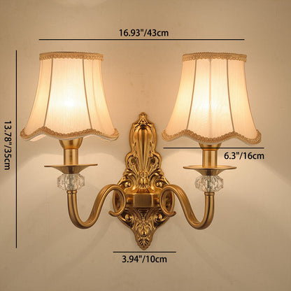 Luxury Hardware Kraft Paper 1/2-Light Wall Sconce Lamp