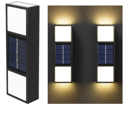 Solar Outdoor Waterproof Fence LED Wall Sconce Lamp