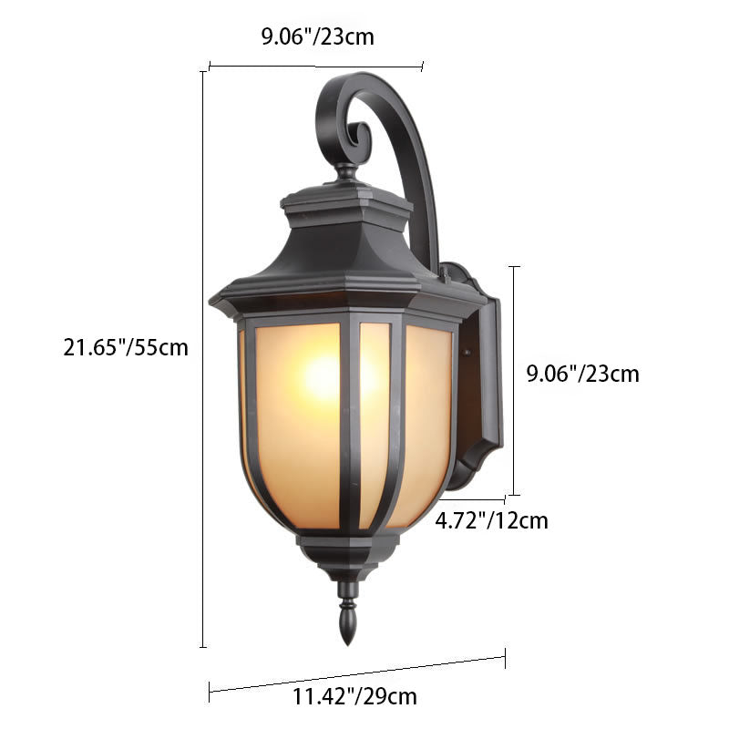Aluminum Alloy Square Outdoor 1-Light Wall Sconce Lamp