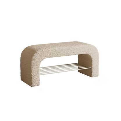 Modern Fabric Iron Bench