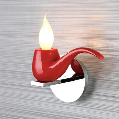 Creative Pipe Resin Hardware 1-Light Wall Sconce Lamp