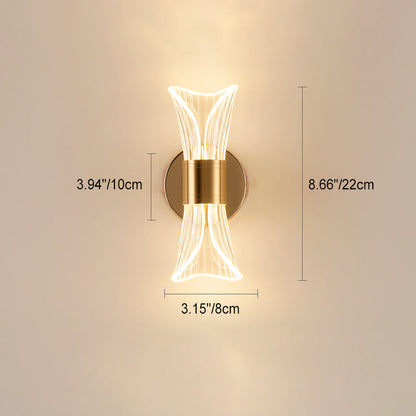 Metal Morning Glory Maple Leaf LED Wall Sconce Lamp