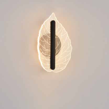Deco Iron Acrylic Leave Teardrop Shape LED Wall Sconce Lamp