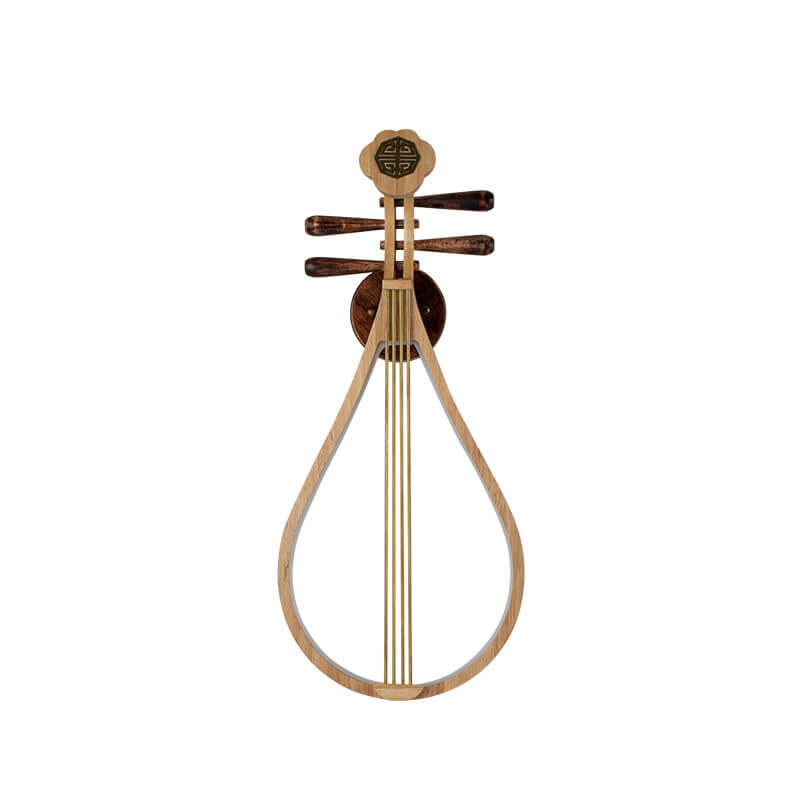 Chinese Pipa Instrument Zen Decoration LED Wall Sconce Lamp