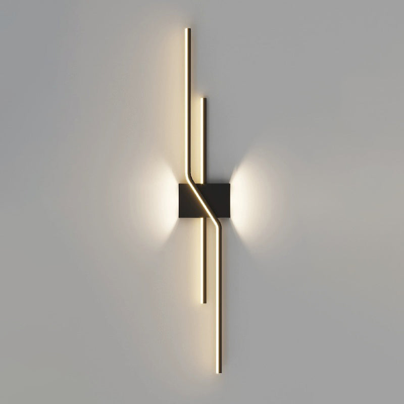 Aluminum Geometric Long Straight Line LED Wall Sconce Lamp