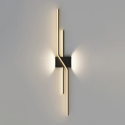 Aluminum Geometric Long Straight Line LED Wall Sconce Lamp