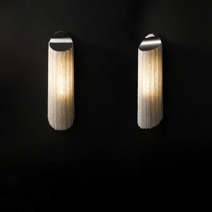 Cylinder Tassel Hardware Plating 1-Light Wall Sconce Lamp