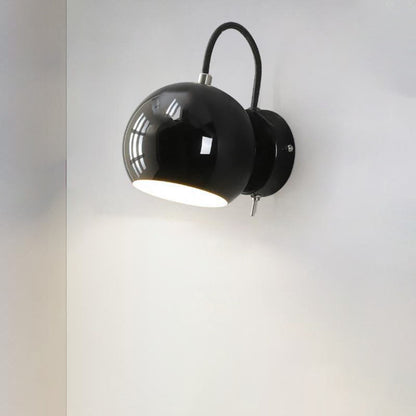 Cream Round Iron Aluminum 1-Light Wall Sconce Lamp