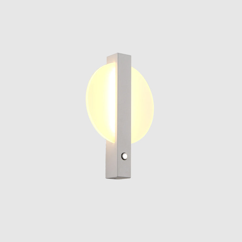 Round Rectangle Iron Aluminum Acrylic LED Wall Sconce Lamp