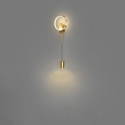 Luxury Wrought Iron Acrylic Cylinder LED Wall Sconce Lamp