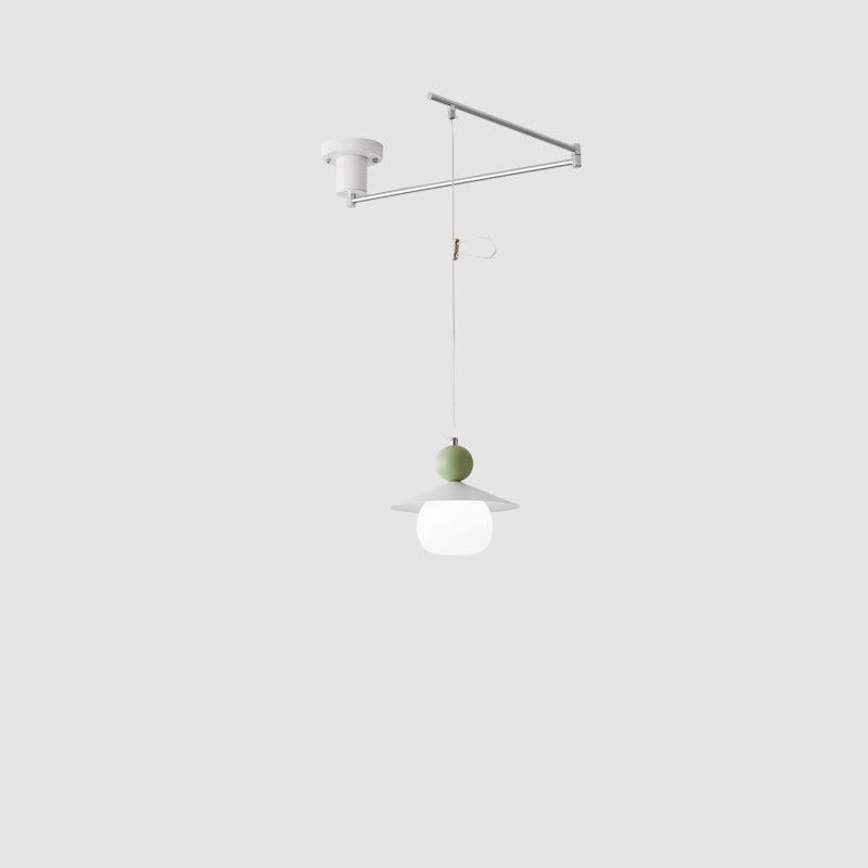 Aluminum Glass Rocker Round Ball 1-Light Wall Sconce Lamp