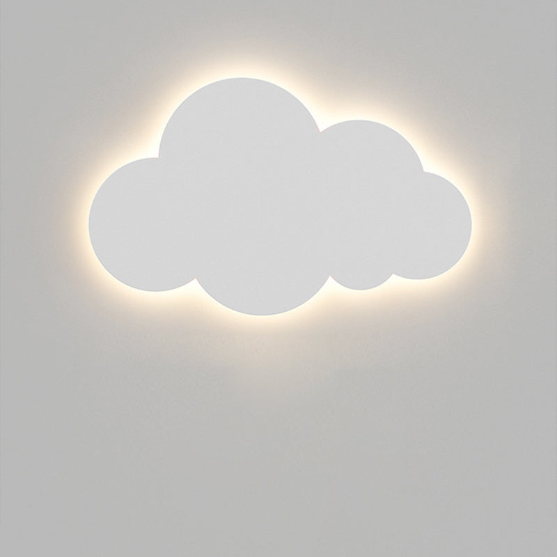 Cartoon Cloud Iron Acrylic Shade LED Kids Wall Sconce Lamp