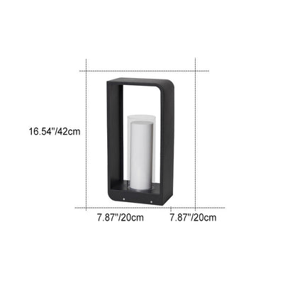 Modern Square Stainless LED Outdoor Lawn Landscape Light