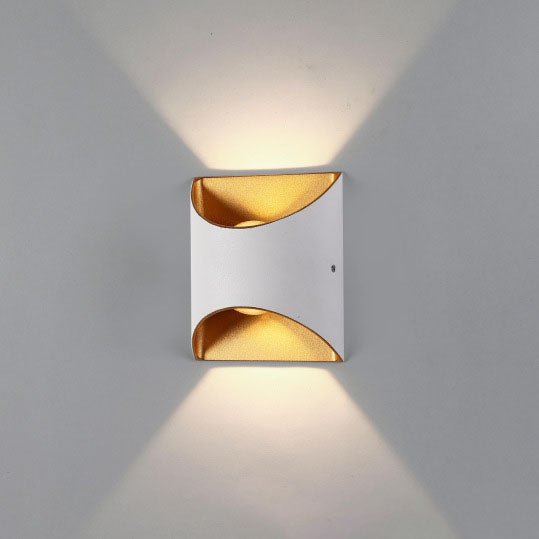 Solid Square Outdoor Waterproof LED Wall Sconce Lamp