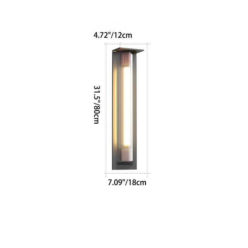 Simplicity PC Triangular Prism LED Outdoor Wall Sconce Lamp
