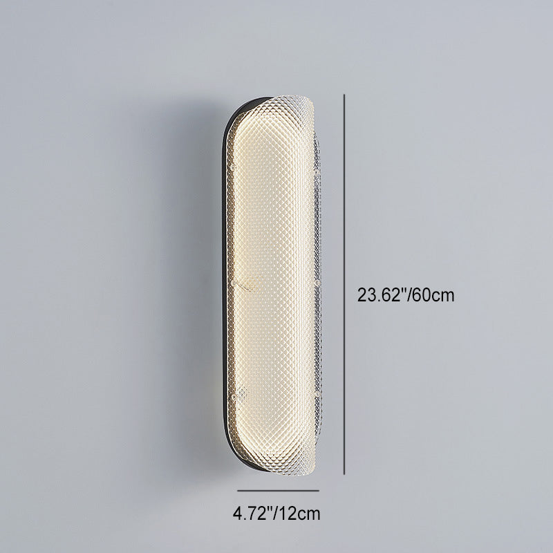 Iron Pattern Acrylic Column Shade LED Wall Sconce Lamp