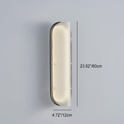 Iron Pattern Acrylic Column Shade LED Wall Sconce Lamp