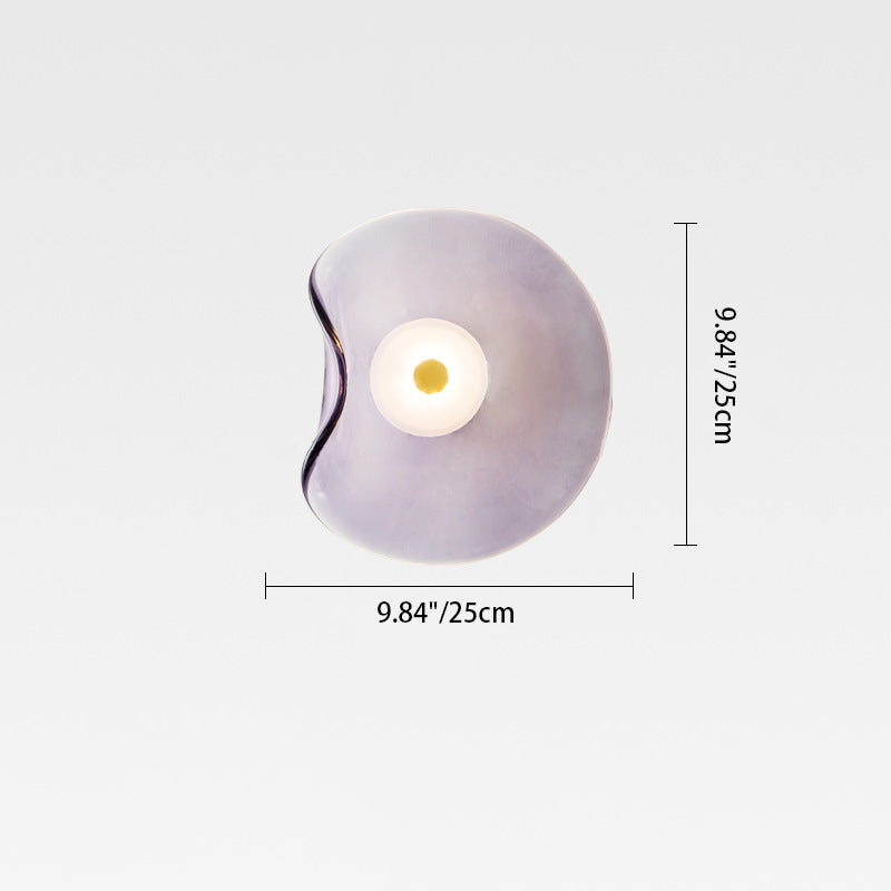 Simplicity Iron Round Glass LED Wall Sconce Lamp