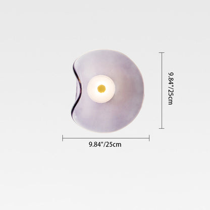 Simplicity Iron Round Glass LED Wall Sconce Lamp