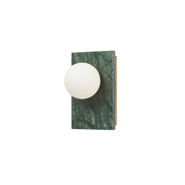 Marble Square Base Glass Ball 1-Light Wall Sconce Lamp