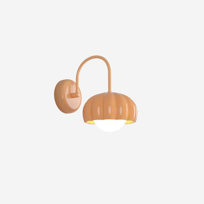 Minimalist Cream Oval Resin PE 1-Light Wall Sconce Lamp