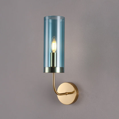 European Light Luxury Glass Iron 1/2-Light Wall Sconce Lamp
