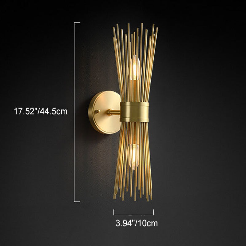 Luxury Copper Branch Column 1/2 Light Wall Sconce Lamp