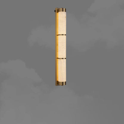 Light Luxury Full Copper Marble Column LED Wall Sconce Lamp