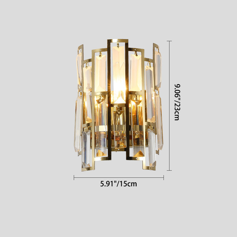 Stainless Multiple Rectangular 1/2 Light Wall Sconce Lamp